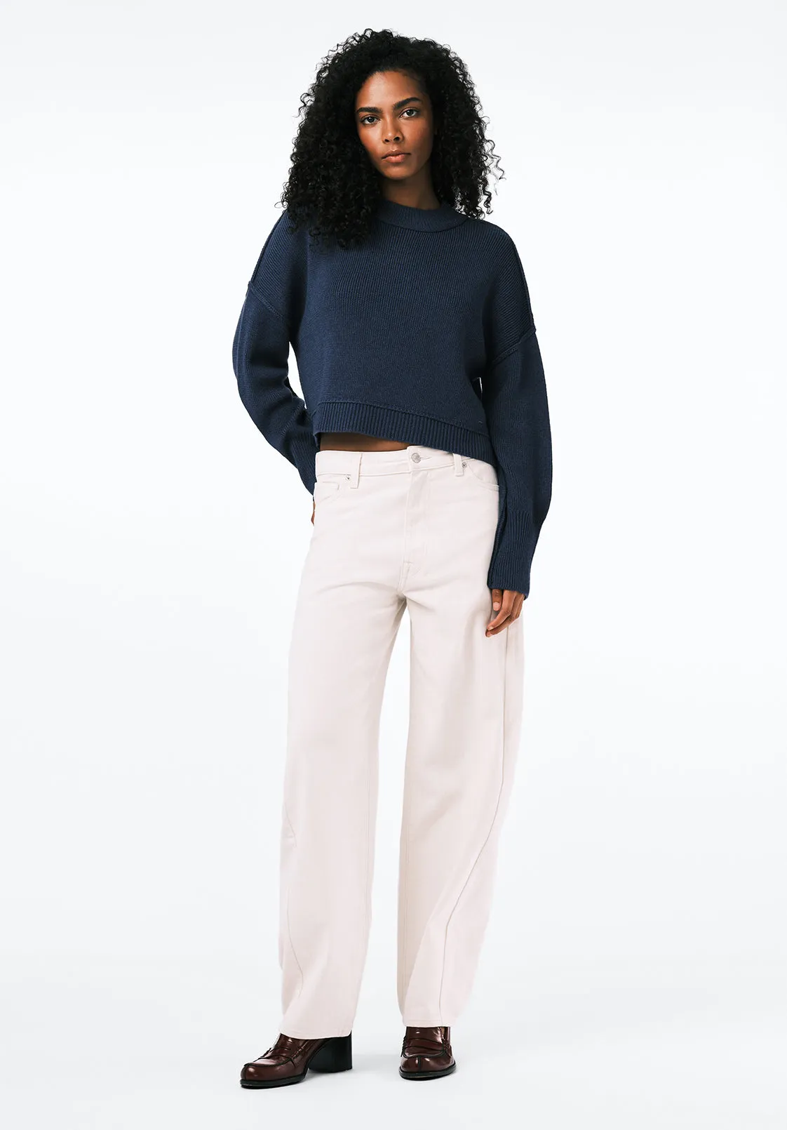 Seema Women's Dropped Sleeve Loose-Fit Cropped Sweater, Oceana - SW0142 sold by Buffalo Jeans product image thumbnail 4