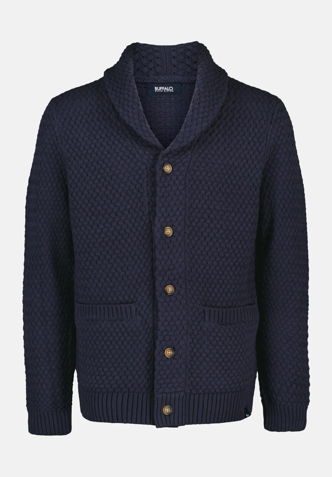 Wendell Men's Textured Shawl Collar Relaxed Cardigan, Whale - BM24697 sold by Buffalo Jeans product image thumbnail 5