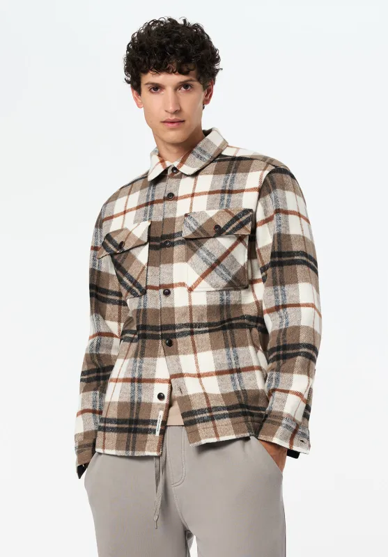 Jace Men's Plaid Shacket, Milk - BM24723 sold by Buffalo Jeans