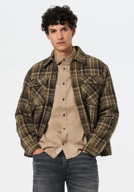 Jaceko Men's Sherpa-Lined Plaid Shirt Jacket, Fern - BM24745 sold by Buffalo Jeans