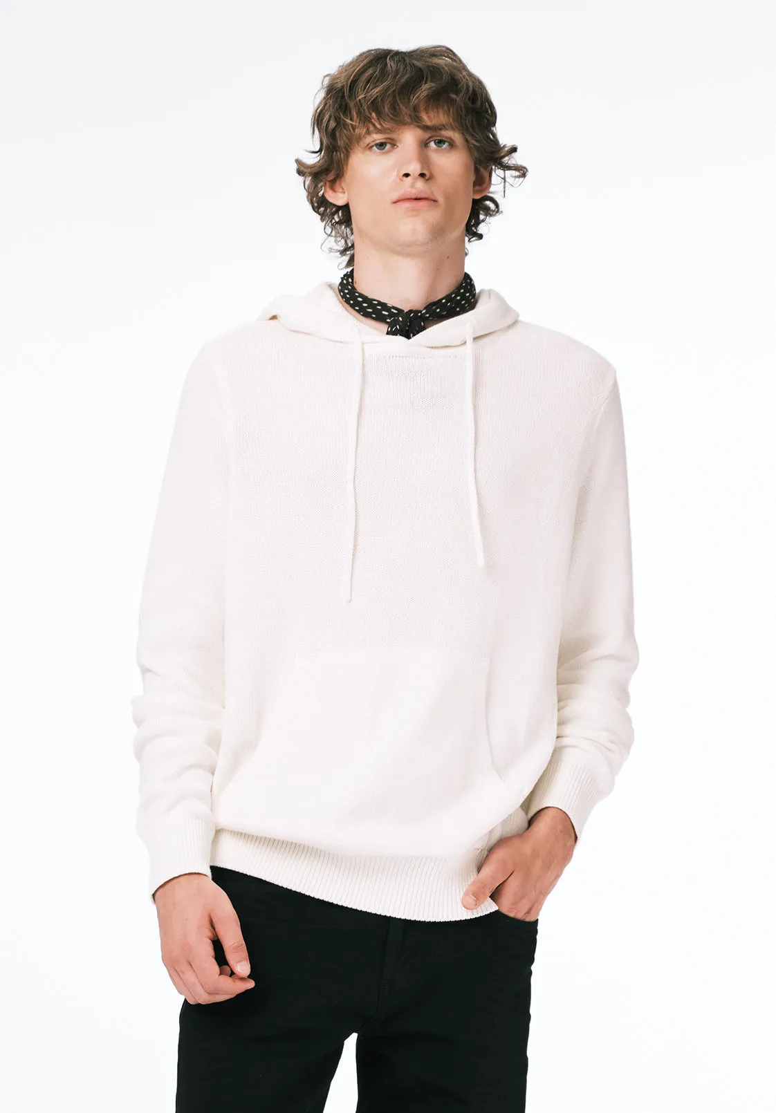 Wilbur Men's Knit Hoodie, Milk - BM24700 sold by Buffalo Jeans