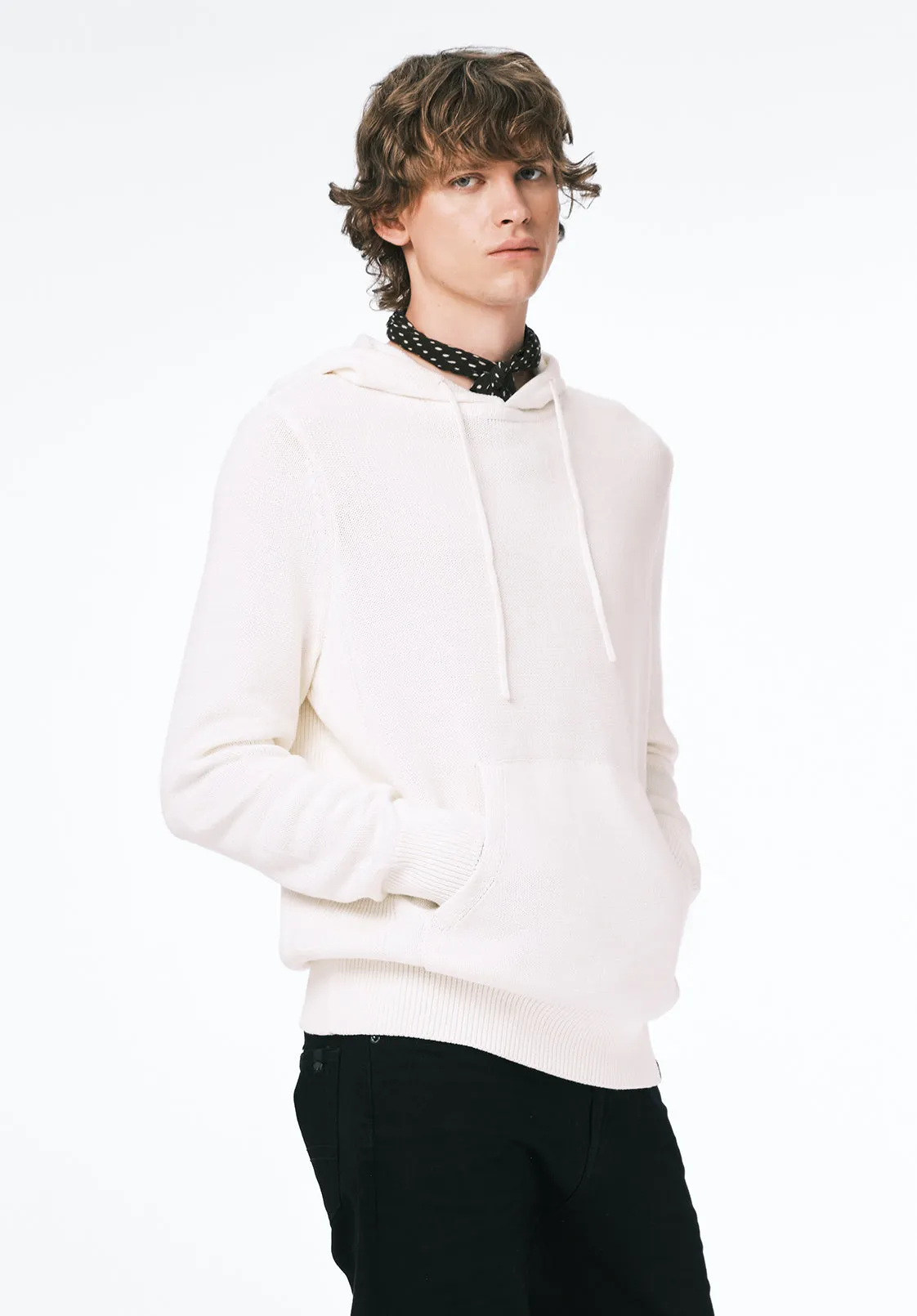 Wilbur Men's Knit Hoodie, Milk - BM24700 sold by Buffalo Jeans product image thumbnail 2