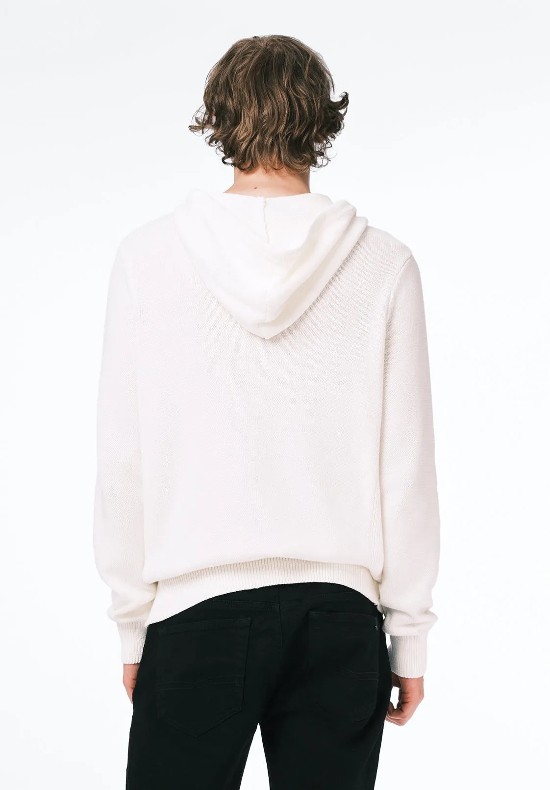Wilbur Men's Knit Hoodie, Milk - BM24700 sold by Buffalo Jeans product image thumbnail 3