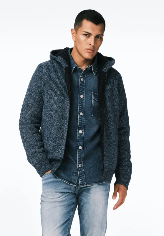 Walmick Men's Full-Zip Knit Hooded Jacket with Sherpa Lining, Mirage - BM24739 sold by Buffalo Jeans