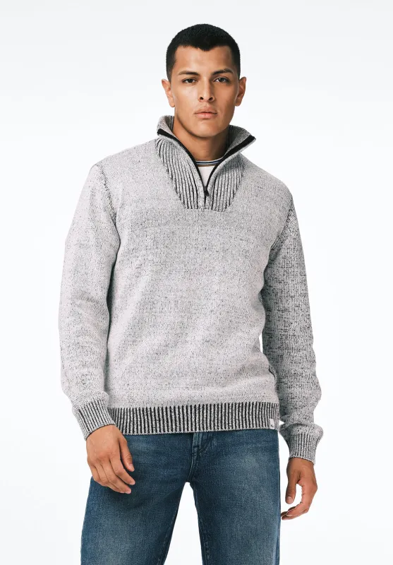 Wello Men's Quarter-Zip Ribbed Knit Sweater, Charlie - BM24738 sold by Buffalo Jeans