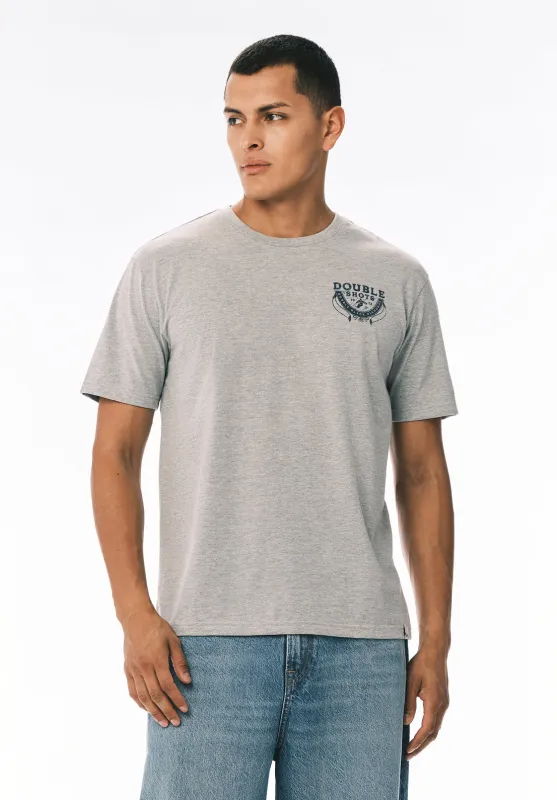 Tarma Men’s Graphic T-Shirt with Après Ski Print, Heather Grey - BM24820 sold by Buffalo Jeans