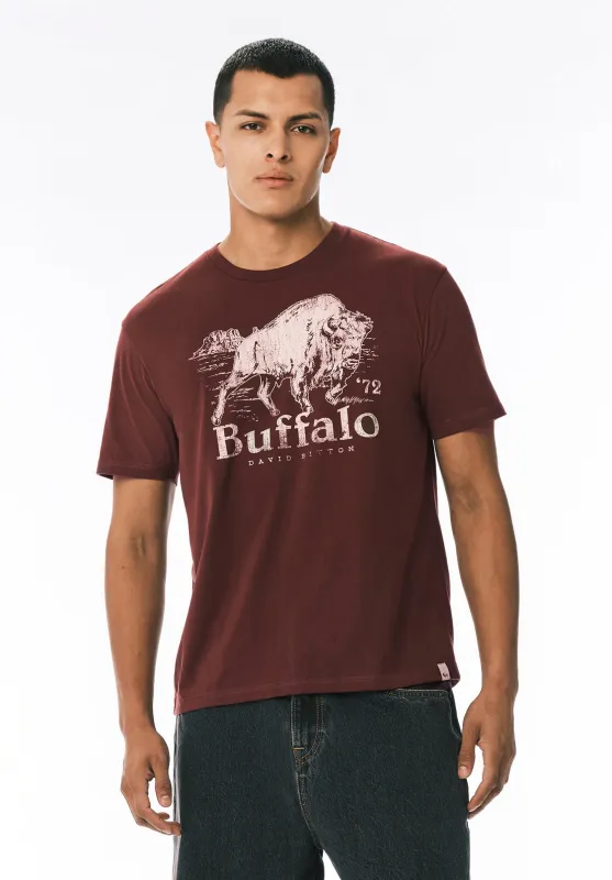 Turbaco Men’s Buffalo Print Graphic T-Shirt, Decadent Chocolate - BM24822 sold by Buffalo Jeans