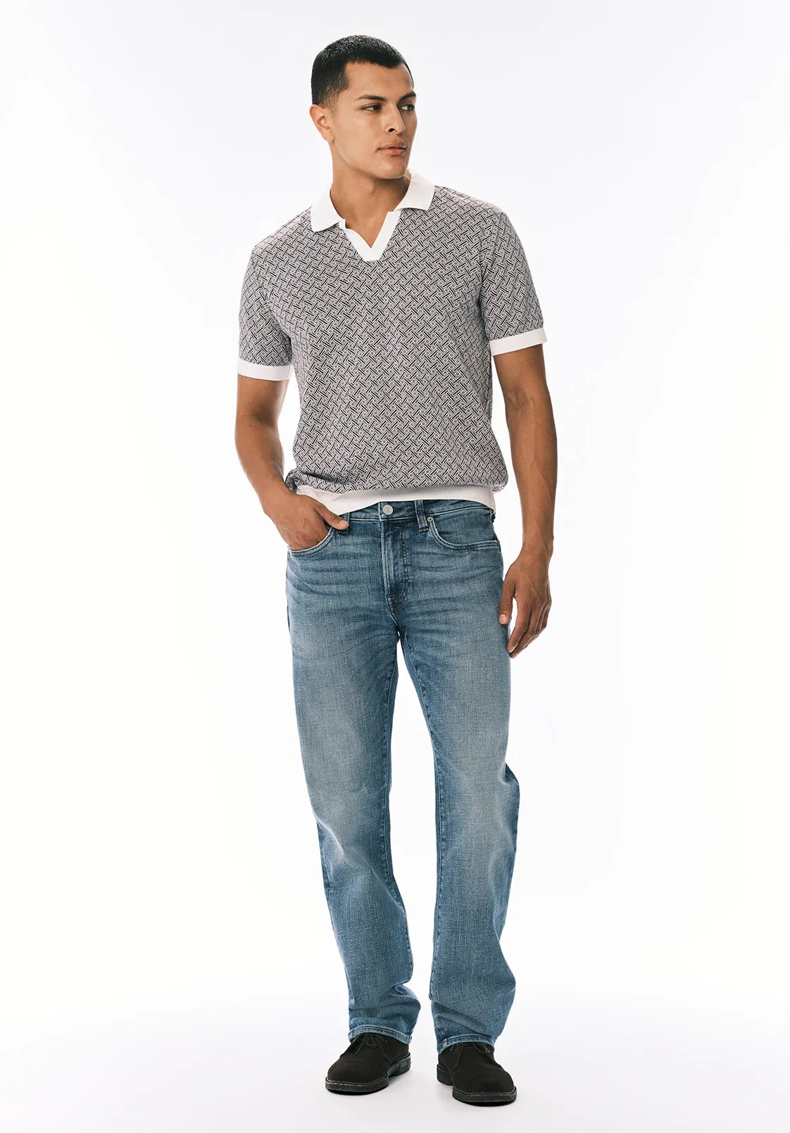 Relaxed Straight Driven Men's Jeans, Worn Out Blue - BM26155 sold by Buffalo Jeans product image thumbnail 4