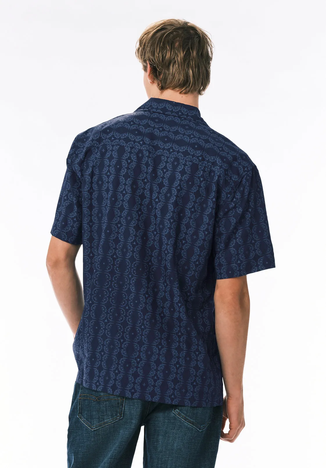 Sandro Men's Printed Short-Sleeve Camp Shirt, Whale - BM24768 sold by Buffalo Jeans product image thumbnail 4