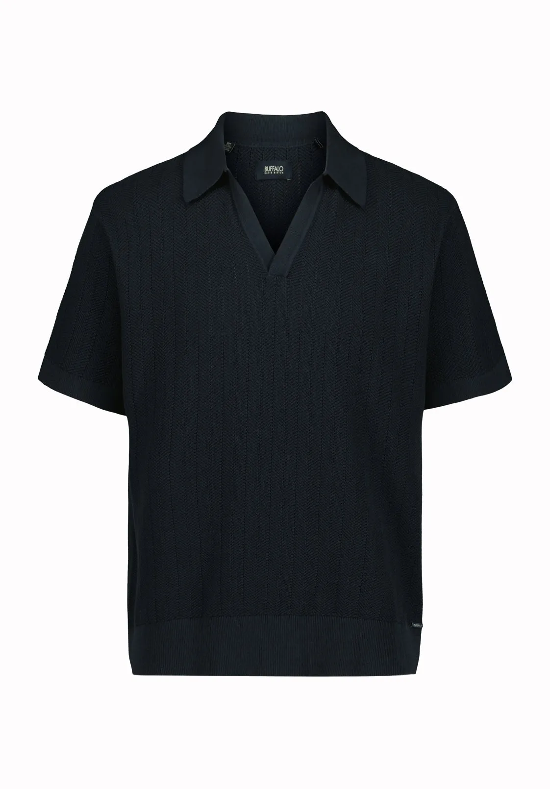 Wotex Men’s Short Sleeve Sweater Polo, Midnight Blue - BM24896 sold by Buffalo Jeans product image thumbnail 2