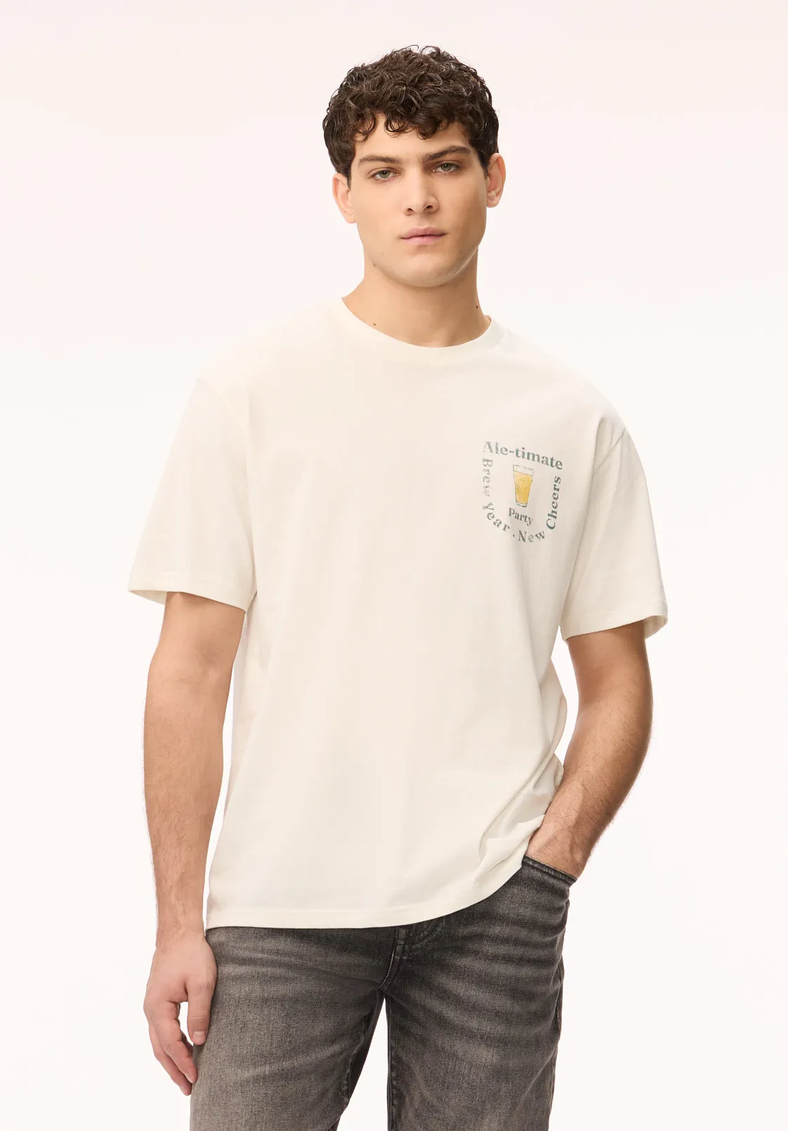 Tebrew Men's Graphic Tee, Milk - BM24818 sold by Buffalo Jeans product image thumbnail 4