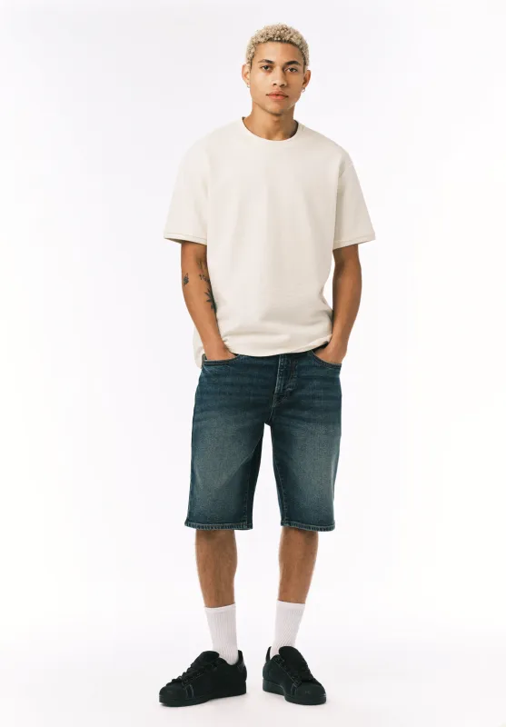 Kellen Men's Textured Knit Tee, Milk - BM24758 made by Buffalo David Bitton