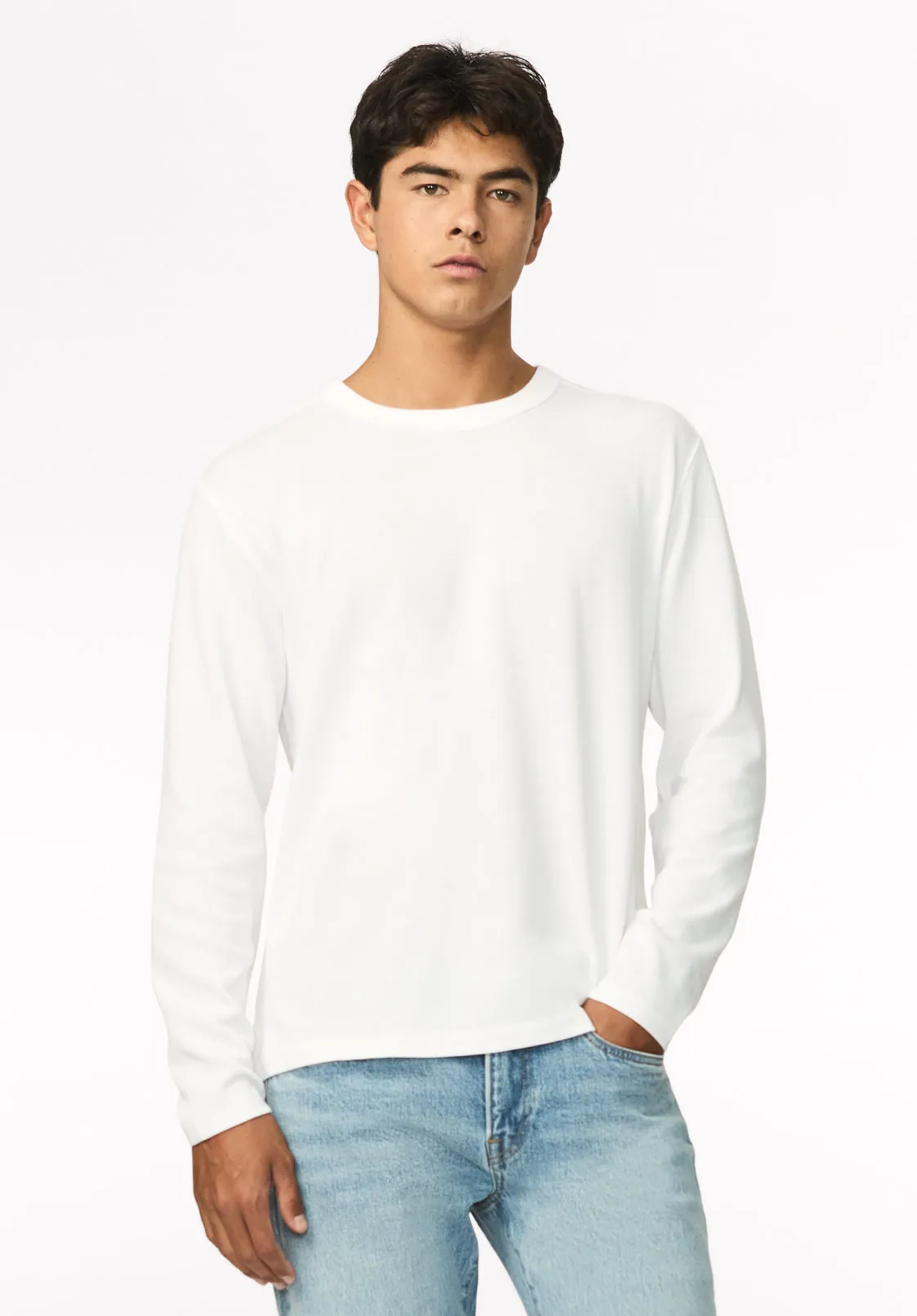 Kitchell Men's Ribbed Long Sleeve Top, White - BM24973 sold by Buffalo Jeans product image thumbnail 4