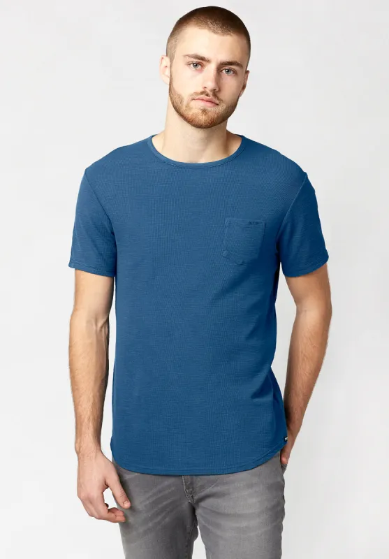 Kisory Waffle Men's T-Shirt in in Blue - BM23481 sold by Buffalo Jeans