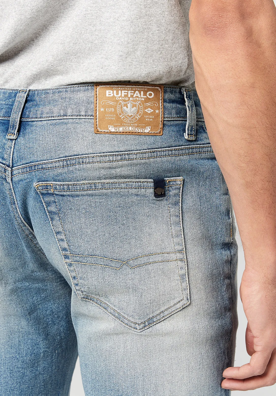 Straight Six Men's Jeans in Veined and Recycled - BM22760 sold by Buffalo Jeans product image thumbnail 4