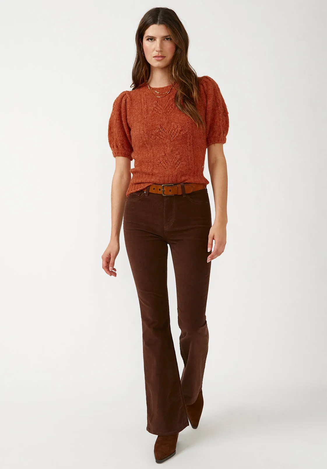 Lissa Women's Short Sleeve Sweater in Ginger Orange - SW0015F sold by Buffalo Jeans product image thumbnail 5