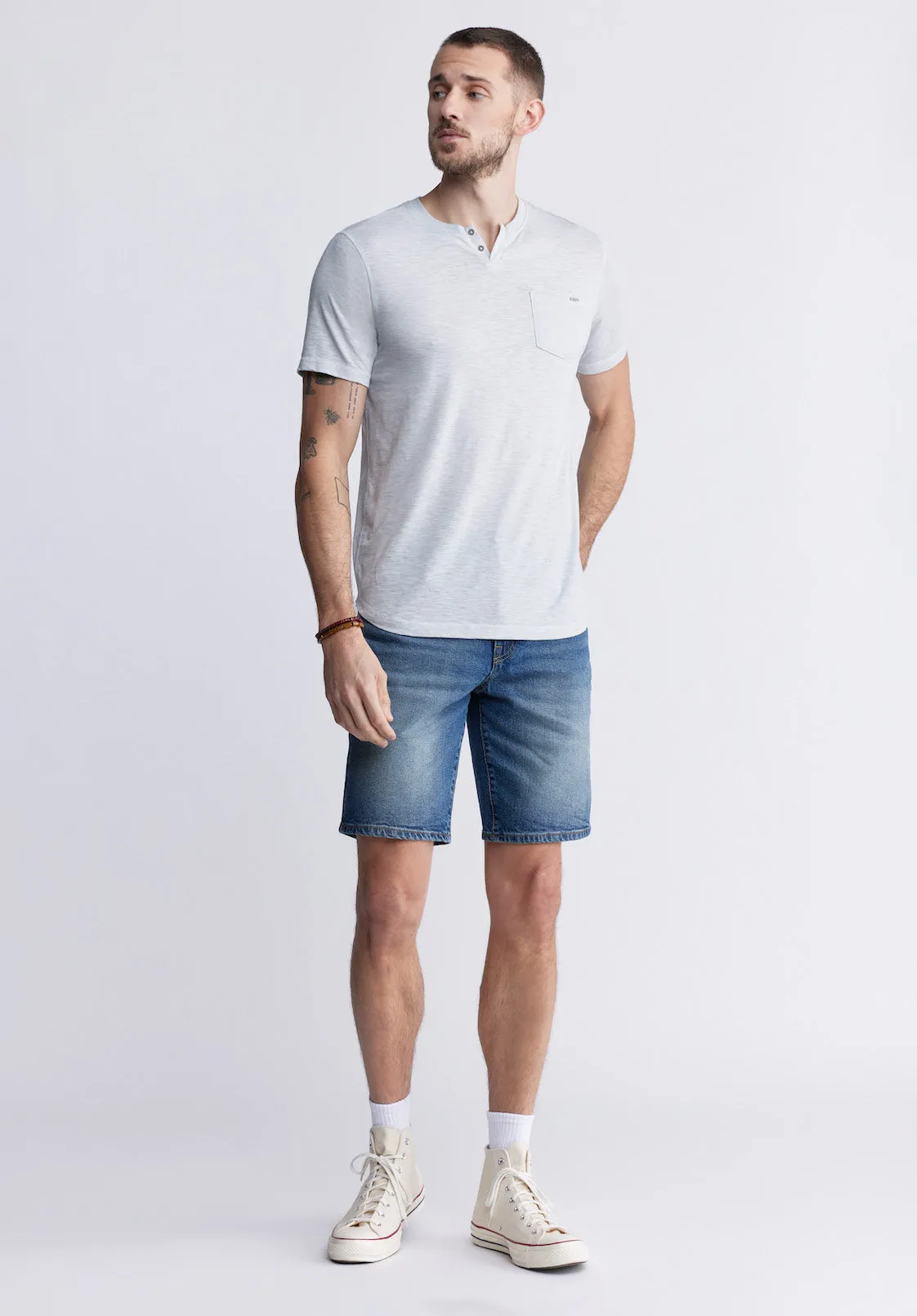 Kadyo Men's Pocket Henley Top in Charlie Grey - BM24345 sold by Buffalo Jeans product image thumbnail 5