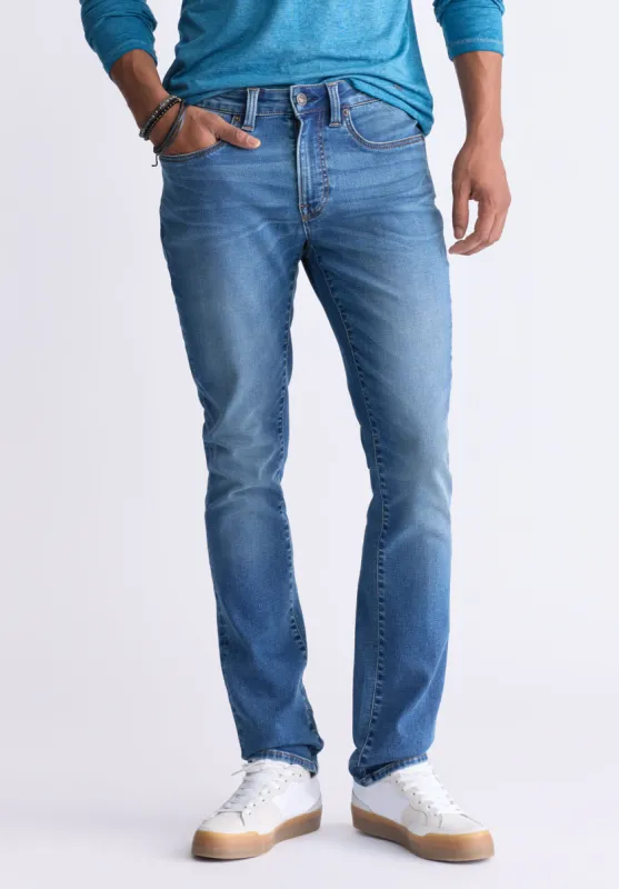 Slim Ash Men's Freedom Flex Jeans, Authentic Washed Indigo - BM26017 sold by Buffalo Jeans