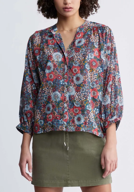 Ishara Women’s Balloon Sleeve Blouse, Floral Print - WT0079P sold by Buffalo Jeans