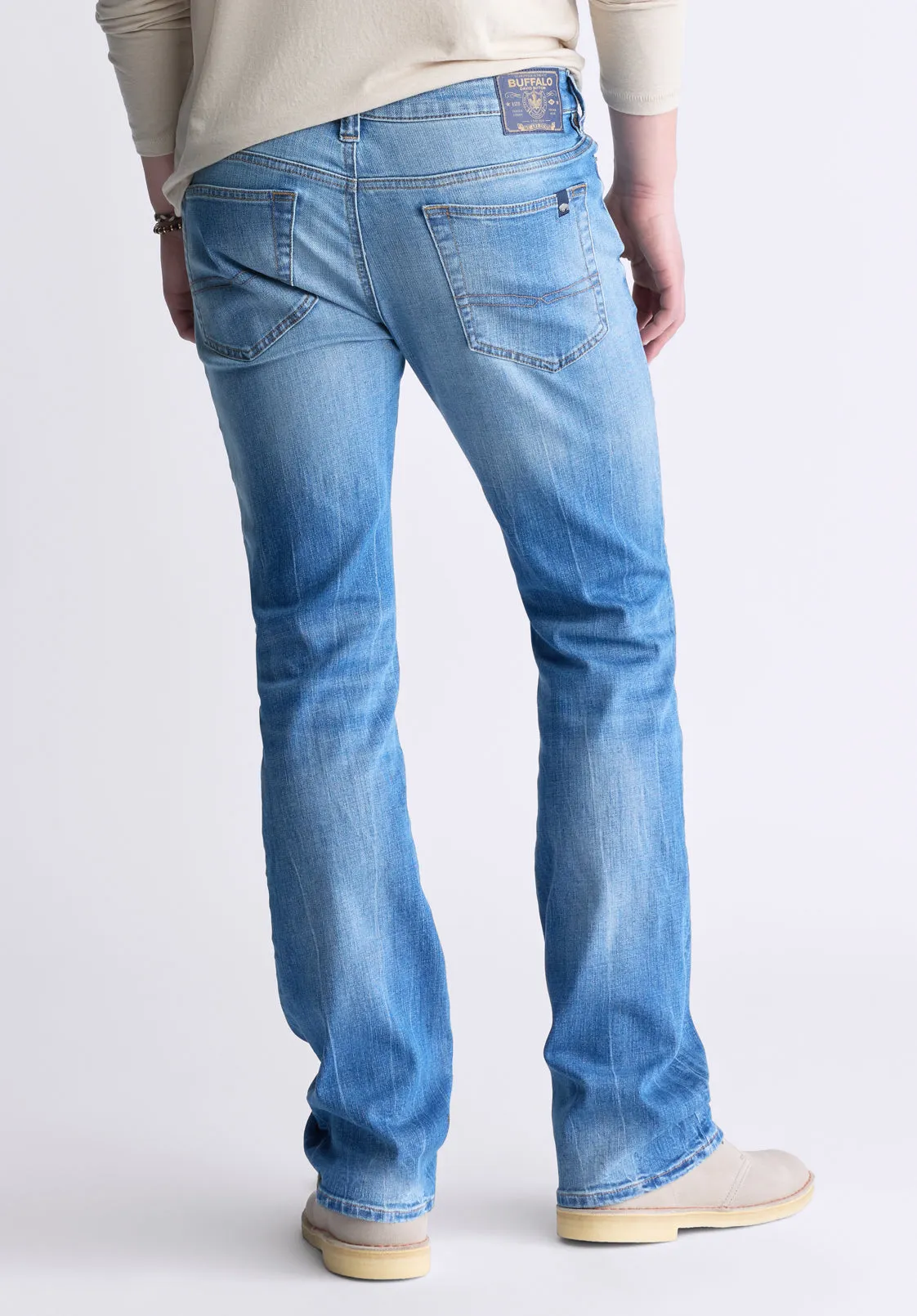 Slim Boot King Men's Jeans, Veined and Sanded Indigo - BM26004 sold by Buffalo Jeans product image thumbnail 2