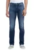 Straight Six Men's Jeans in Veined and Crinkled Indigo - BM22828 sold by Buffalo Jeans