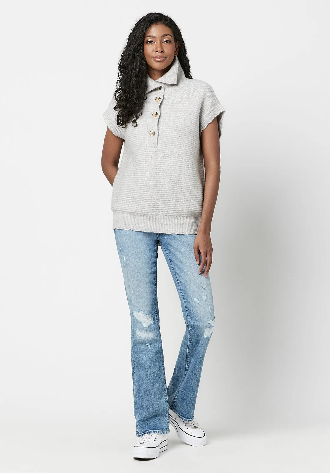 Funnel Neck Larissa Sweater Vest - SW0535F sold by Buffalo Jeans product image thumbnail 5