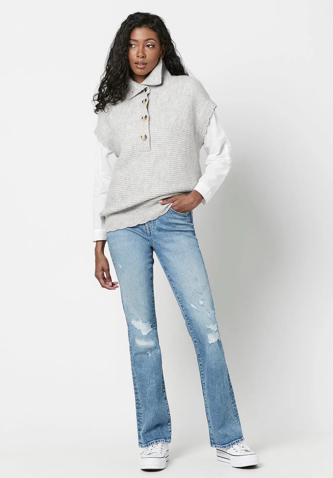 Funnel Neck Larissa Sweater Vest - SW0535F sold by Buffalo Jeans product image thumbnail 4