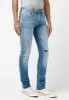 Skinny Max Men's Jeans in Contrasted and Veined Indigo - BM22860 sold by Buffalo Jeans