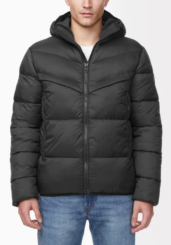 Jerome Black Men's Hooded Puffer Jacket - OBMEF006 sold by Buffalo Jeans