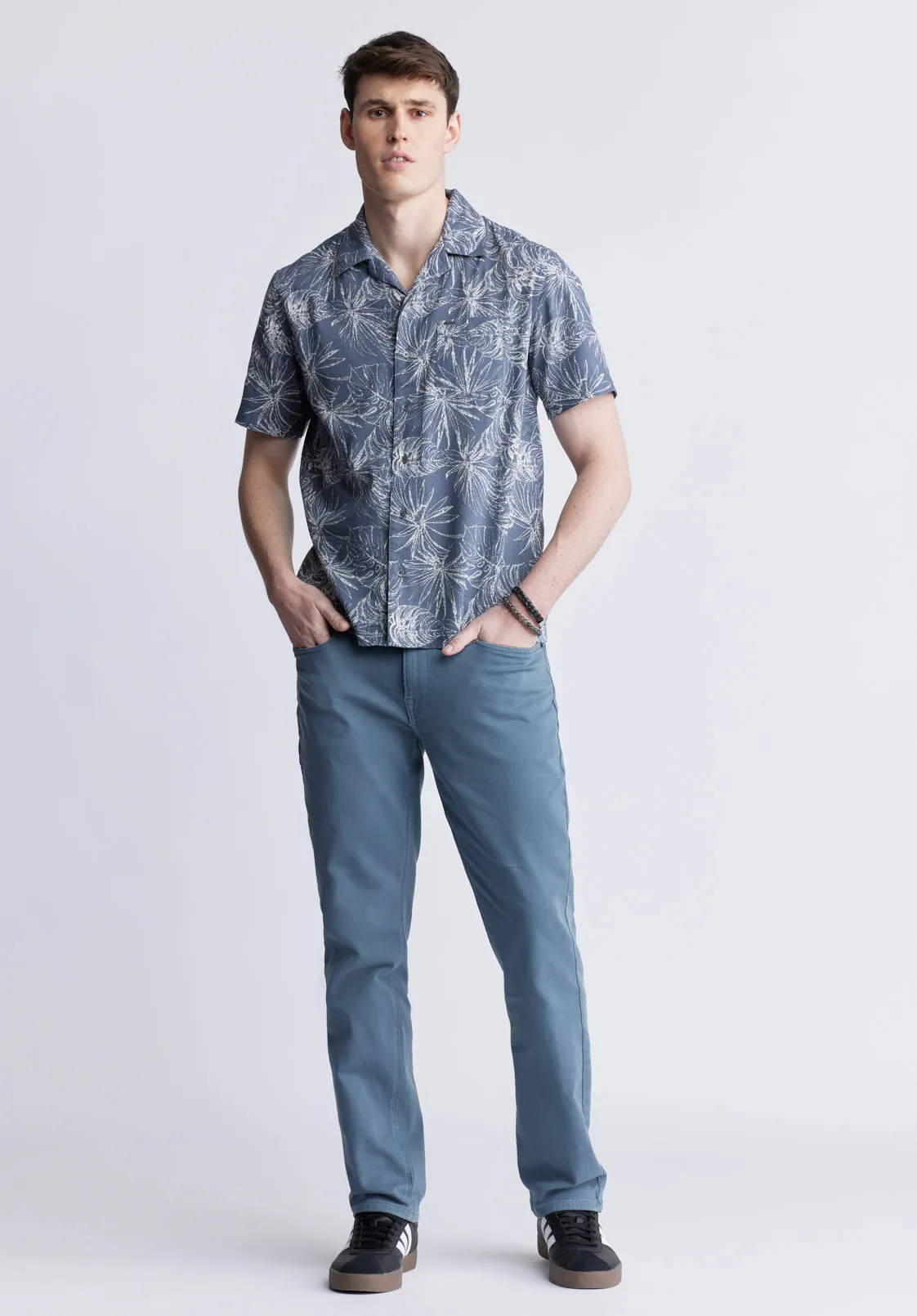 Suresh Men's Short Sleeve Camp Shirt, Mirage Blue - BM24293 sold by Buffalo Jeans product image thumbnail 5