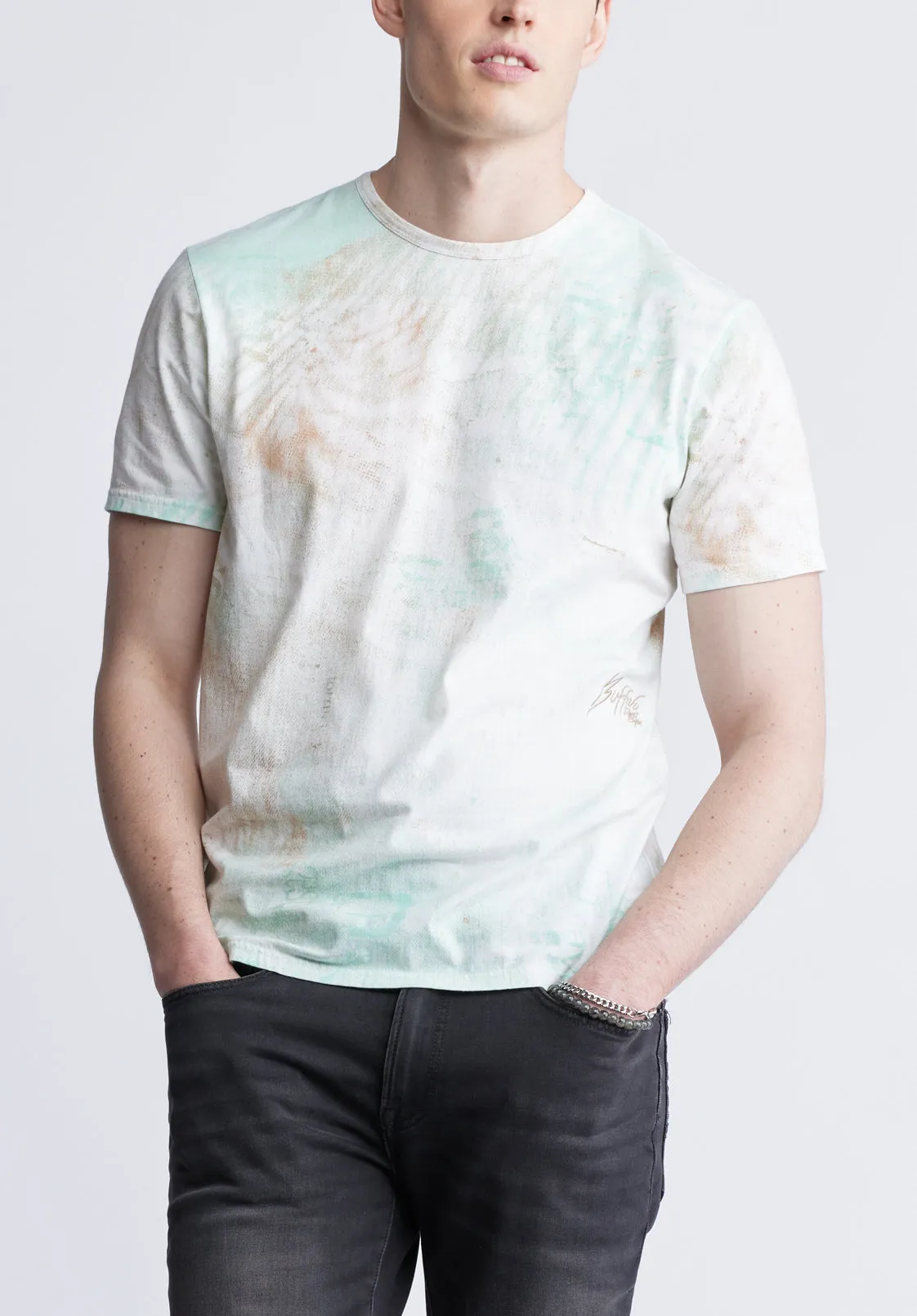 Tamayo Men's Short Sleeve T-shirt, Misty Green - BM24382 sold by Buffalo Jeans