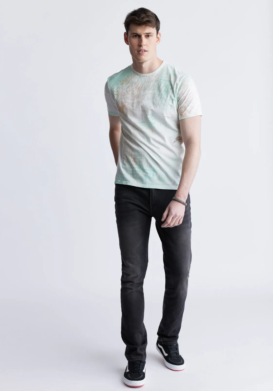 Tamayo Men's Short Sleeve T-shirt, Misty Green - BM24382 sold by Buffalo Jeans product image thumbnail 4