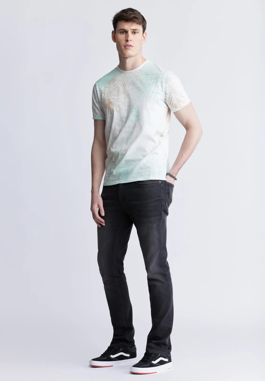 Tamayo Men's Short Sleeve T-shirt, Misty Green - BM24382 sold by Buffalo Jeans product image thumbnail 5
