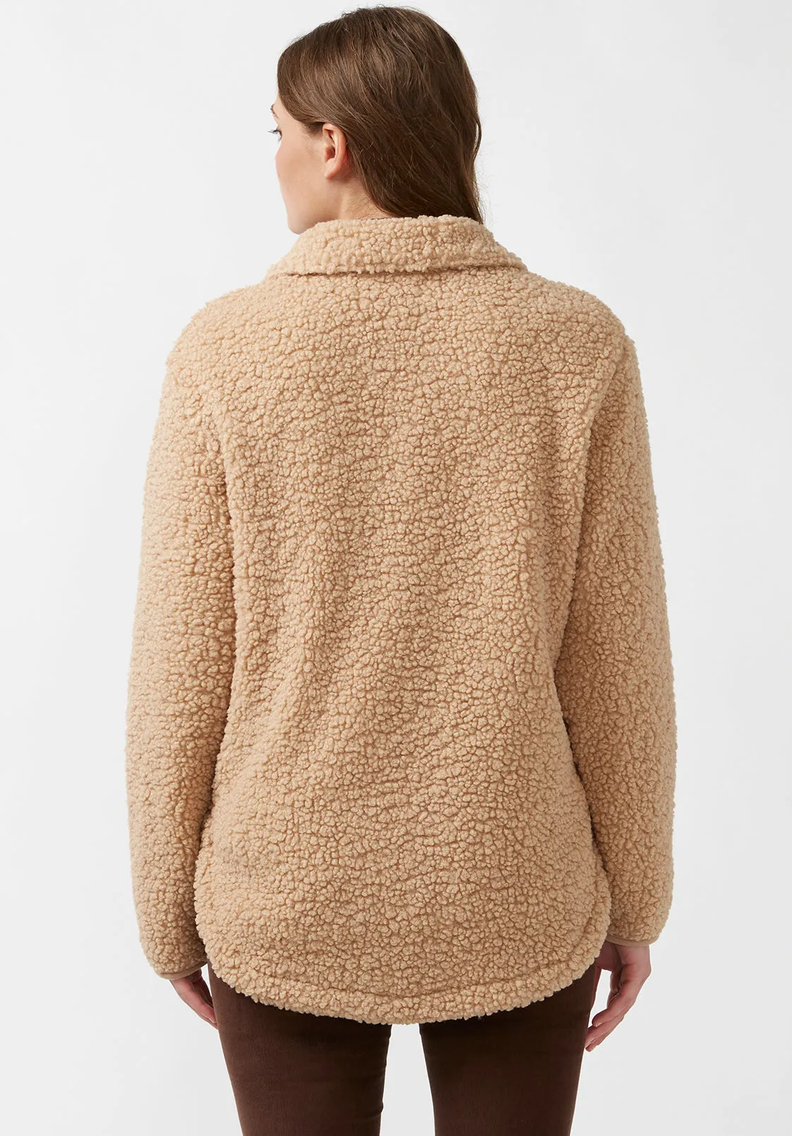 Caterina Women's Full Zip Sherpa Jacket, Vintage Caramel - JK0015F sold by Buffalo Jeans product image thumbnail 3