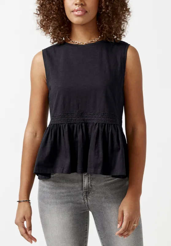 Farren Women’s Peplum Tank Top, Black - KT0029S sold by Buffalo Jeans