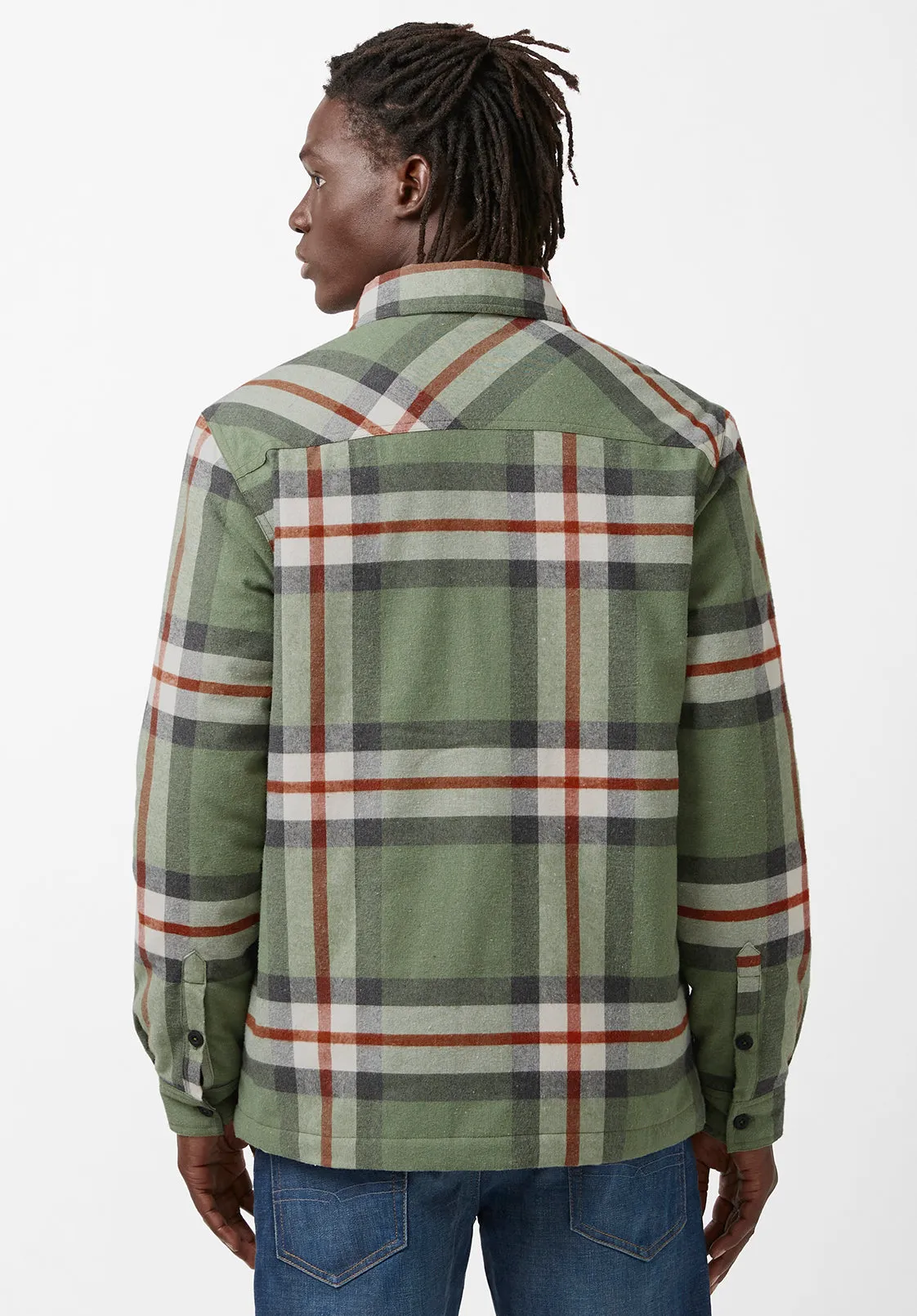 MSAM　② 554590 オプションお写真2枚目掲載 Jomon Men's Shacket in Green Grey Plaid - BM24103 | Parallel