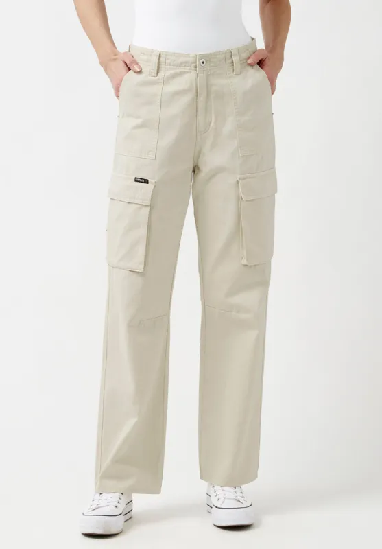 Low Rise Straight Gia Beige Cargo Pants - BL15915 sold by Buffalo Jeans