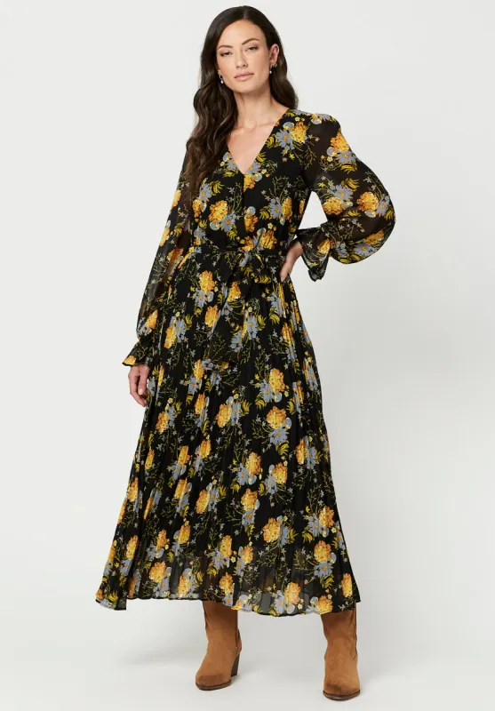 Angelique Women's Bell Sleeve Midi Dress, Victorian Floral - WD0346F sold by Buffalo Jeans