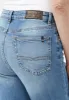 High Rise Straight Jayden Women's Jeans in Veined and Contrasted Blue - BL15844 sold by Buffalo Jeans
