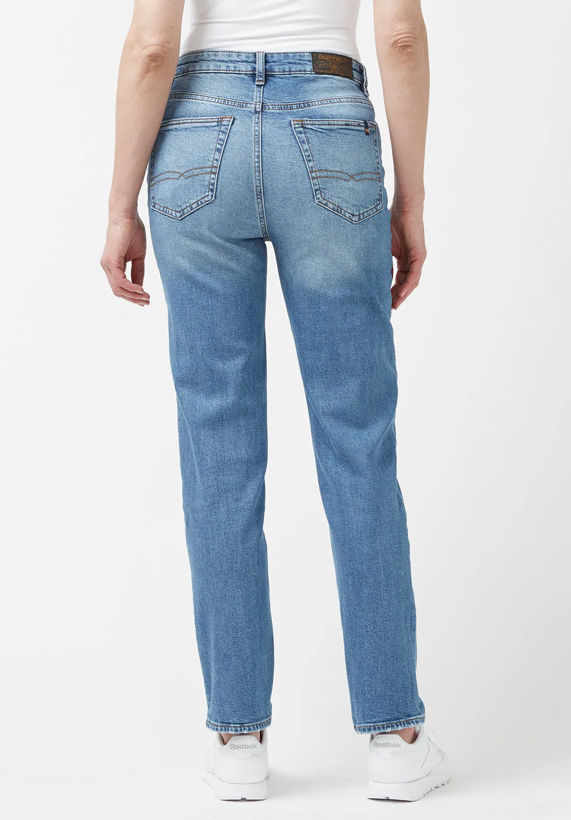 High Rise Straight Jayden Women's Jeans in Veined and Contrasted Blue - BL15844 sold by Buffalo Jeans product image thumbnail 2