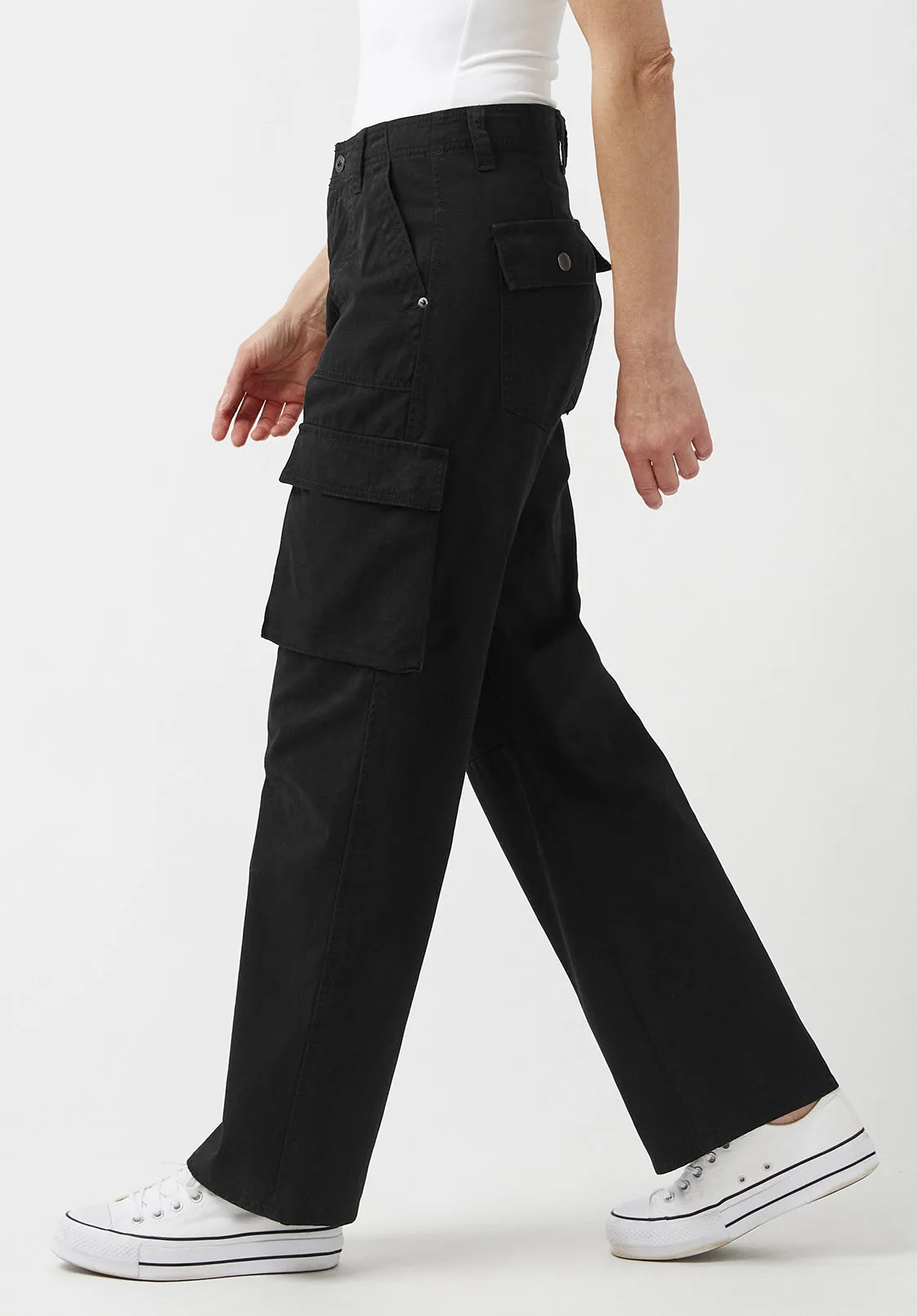 Low Rise Straight Gia Black Cargo Pants - BL15915 sold by Buffalo Jeans product image thumbnail 4