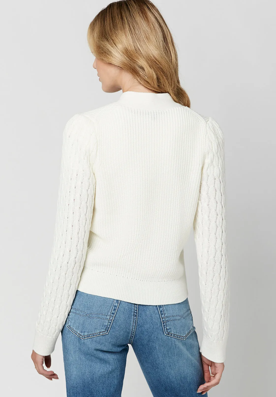 Mercedes Cableknit Sleeve Women's Cardigan - SW0587H sold by Buffalo Jeans product image thumbnail 2