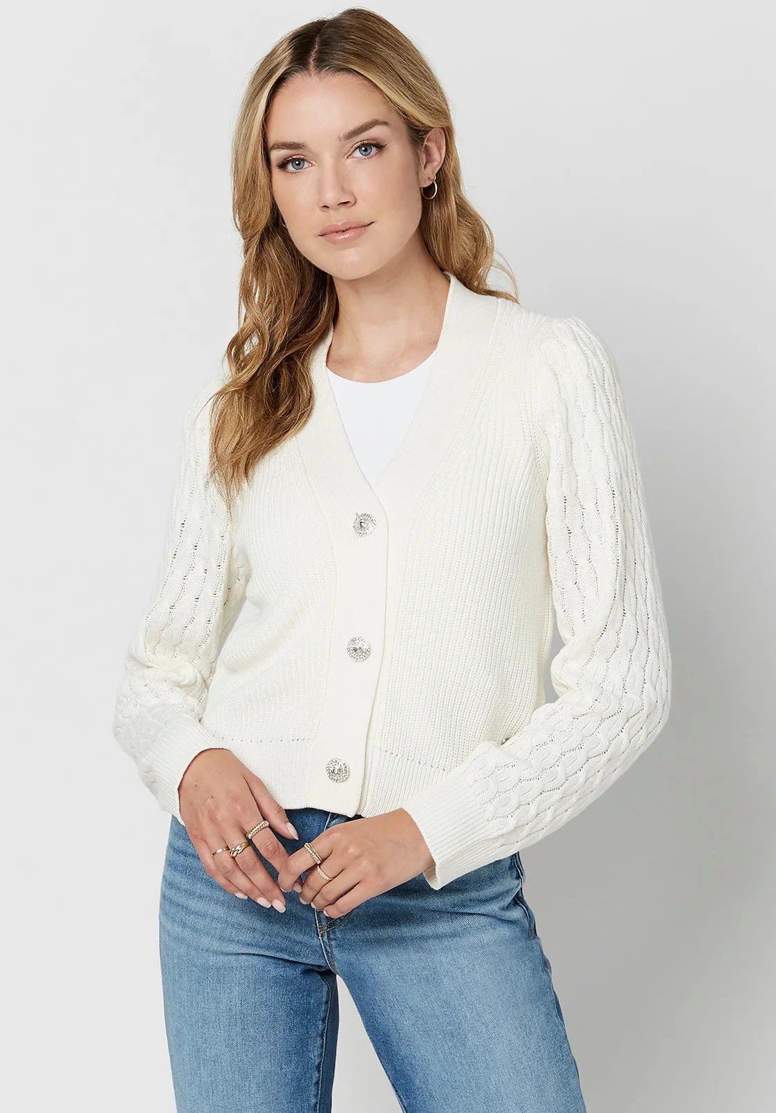 Mercedes Cableknit Sleeve Women's Cardigan - SW0587H sold by Buffalo Jeans product image thumbnail 4
