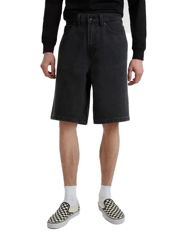 Check Baggy Denim Short Washed Black sold by Burned Sports