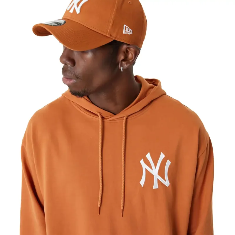 New York Yankees League Essential Oversized Hoodie Orange sold by Burned Sports