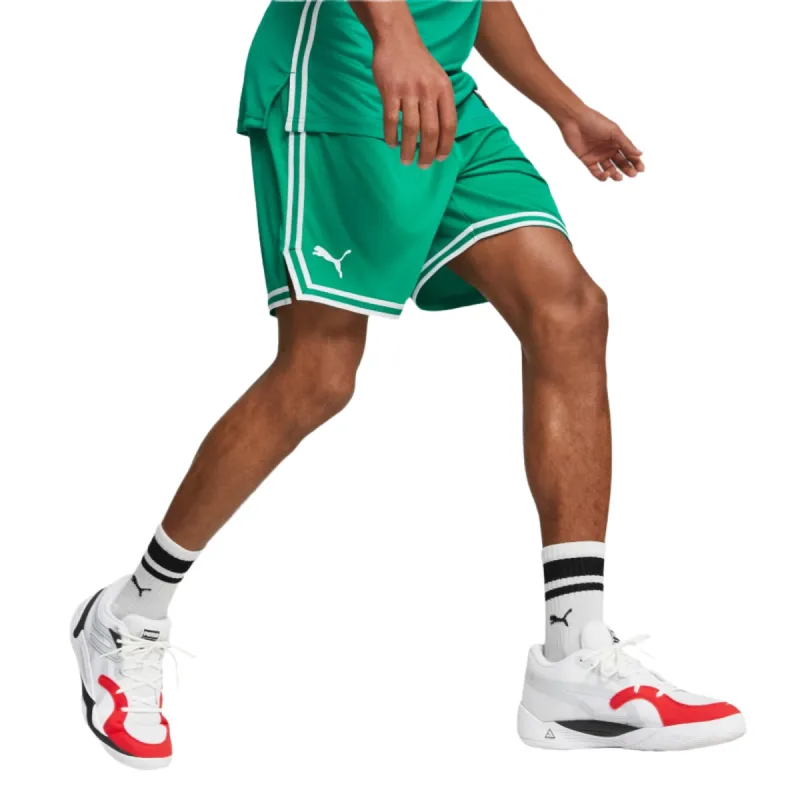 Puma Hoops Basketbalshort Heren Groen sold by Burned Sports