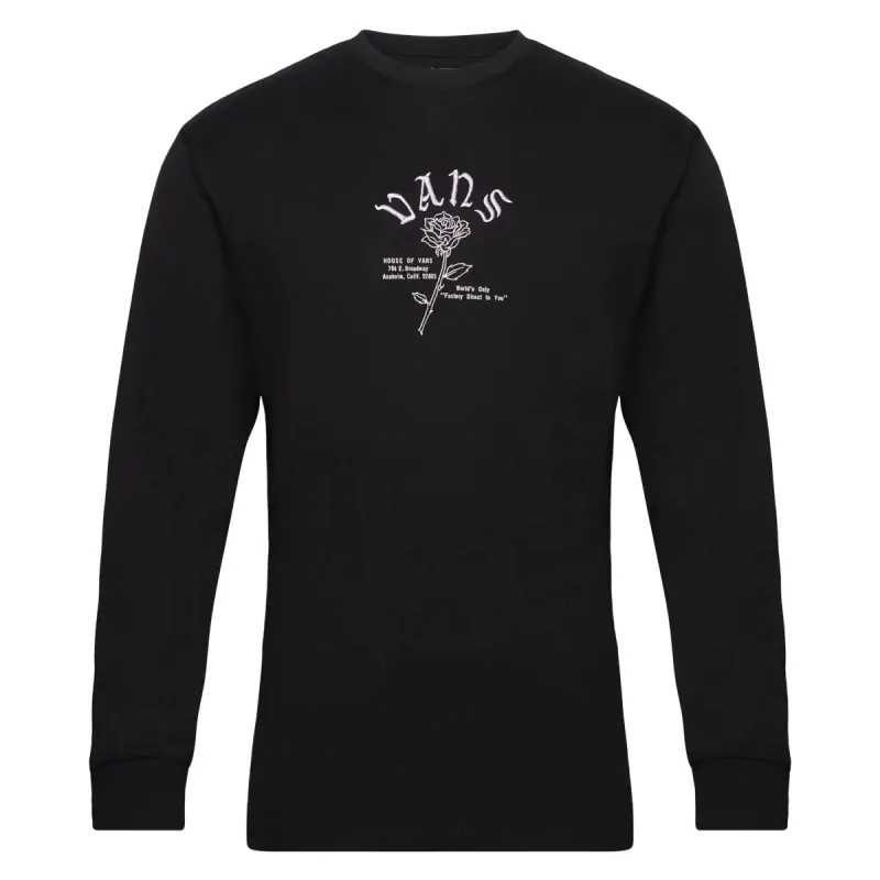 House Of Vans LS Tee Black sold by Burned Sports