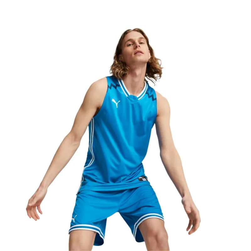 Puma Hoops Basketbal Shirt Heren Blauw sold by Burned Sports