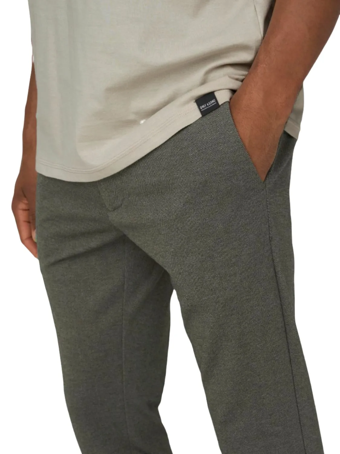 Only & Son Mark Pantalon Herringbone Print Groen sold by Burned Sports product image thumbnail 4