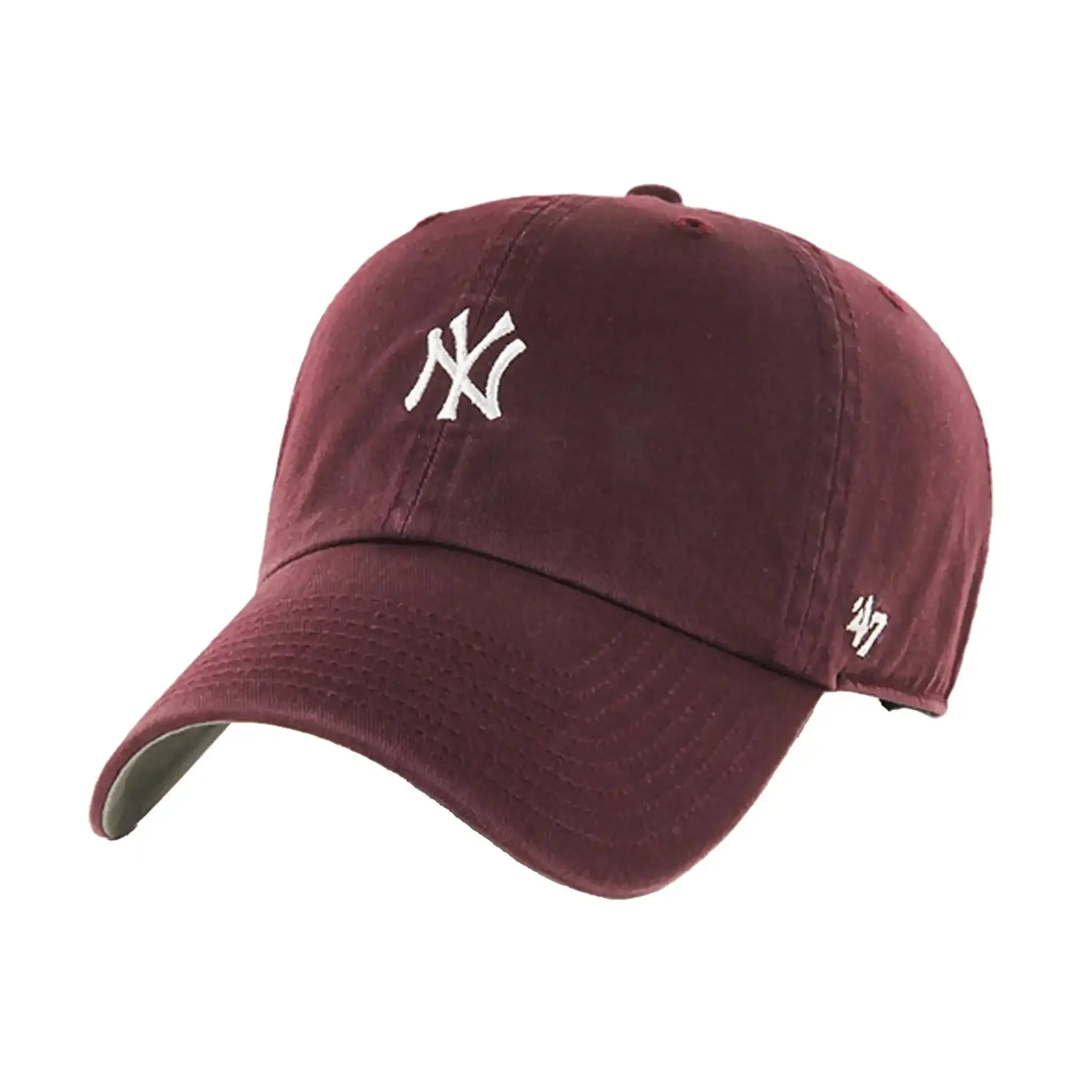 New York Yankees Base Runner Mini Logo Cap Dark Maroon sold by Burned Sports